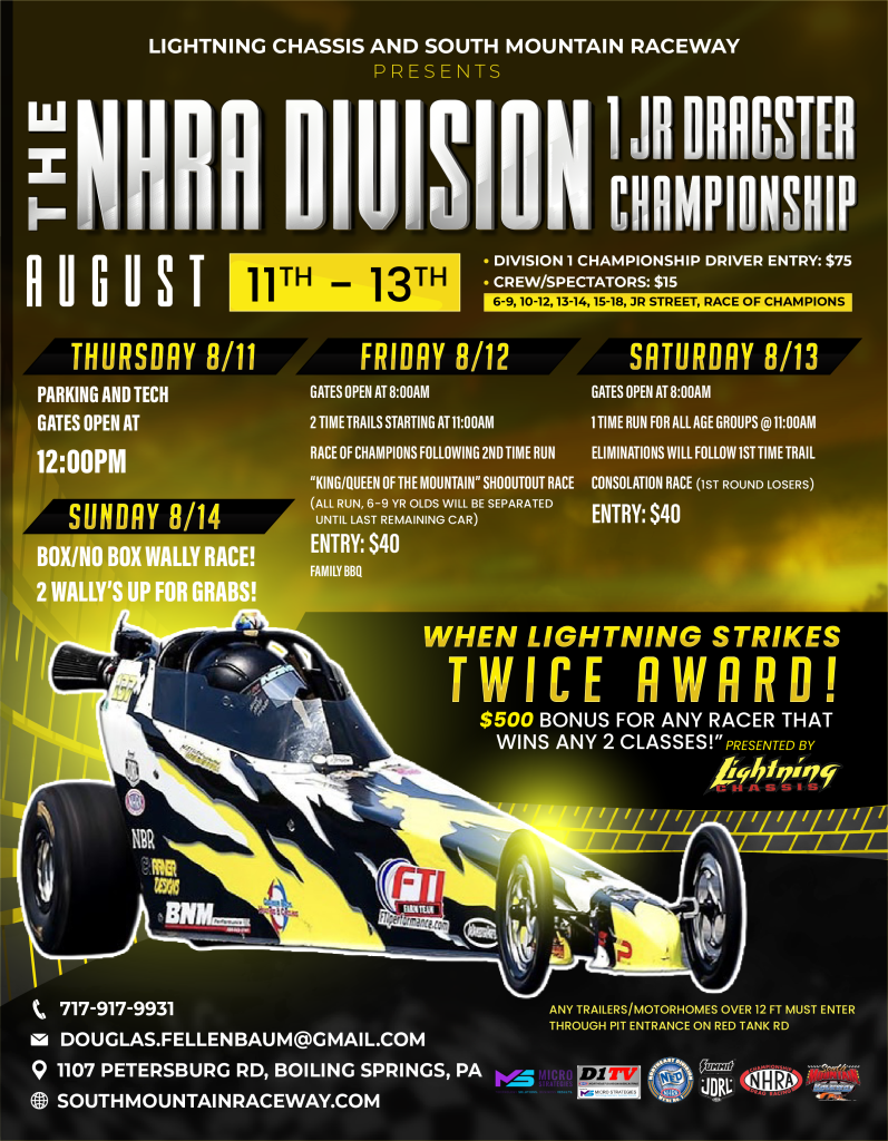 Jr. Dragster DIVISION 1 NHRA Eastern Conference South Mountain Raceway
